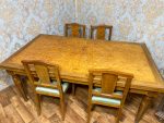 Izvelkams Galds ar Karelijas Bērza Masāra Virsmu — Art Deco, Francija/Beļģija, 20.gs. sāk. (554) - Image 13
