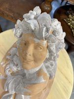 Buste de femme à la couronne de vigne, terre cuite, Art Nouveau, France/Italie, 1890-1910 – Image 4
