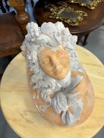Buste de femme à la couronne de vigne, terre cuite, Art Nouveau, France/Italie, 1890-1910 – Image 2