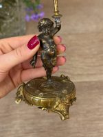 maza izmēra svečturis ar eņģeļa figūru, 1 svecei (6159) - Image 4