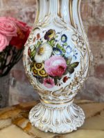 Romantiska Vieux Paris porcelāna vāze ar ziedu apgleznojumu (5423) - Bilde 8