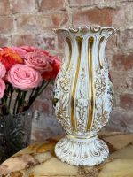 Romantiska Vieux Paris porcelāna vāze ar ziedu apgleznojumu (5423) - Bilde 6