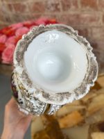 Romantiska Vieux Paris porcelāna vāze ar ziedu apgleznojumu (5423) - Bilde 9
