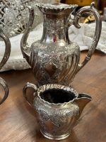 Grezns antīks sudrabots tējas un kafijas servīzes komplekts — neorokoko stilā - antique silver tea coffee service set (4421) - Billede 11