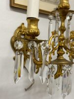 Bra Sienas lampas Bras de Lumière ar kristāliem — Luija XV stils, Francija, circa 1880–1900 (4991) - Image 14