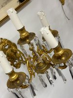 Bra Sienas lampas Bras de Lumière ar kristāliem — Luija XV stils, Francija, circa 1880–1900 (4991) - Image 17
