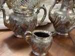Grezns antīks sudrabots tējas un kafijas servīzes komplekts — neorokoko stilā - antique silver tea coffee service set (4421) - Billede 2
