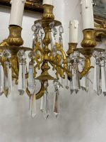 Bra Sienas lampas Bras de Lumière ar kristāliem — Luija XV stils, Francija, circa 1880–1900 (4991) - Image 6