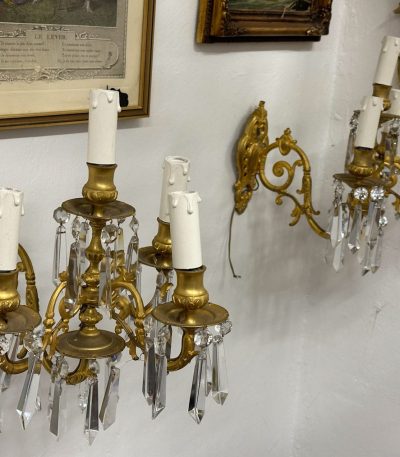 Bra Sienas lamper Bras de Lumière med krystaller — Louis XV stil