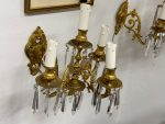 Bra Sienas lampas Bras de Lumière ar kristāliem — Luija XV stils, Francija, circa 1880–1900 (4991) - Image 4