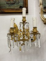 Bra Sienas lampas Bras de Lumière ar kristāliem — Luija XV stils, Francija, circa 1880–1900 (4991) - Image 19