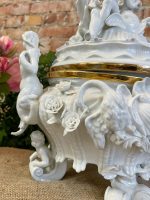 Liels porcelāna trauks ar vāku — Meisenes stilā, Perfektā Stāvoklī (Meissen Style Porcelain Centerpiece) (3294) - Image 11