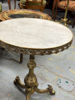 Brass Table with Marble Top, Very Heavy, Medium Size (4443) - Image 3