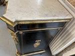 Boulle stila kumode ar bronzas aplikācijām un marmora virsmu — Napoleona III stils, Francija, ap 1860 (3566) Ļoti Liela Izmēra - Image 28
