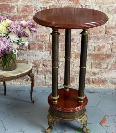 Antik mahognibord med bronze, Historicisme, Frankrig, 1800-tallet (6726)