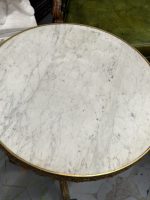 Brass Table with Marble Top, Very Heavy, Medium Size (4443) - Image 12