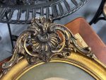 Grezns antīks franču ovāls koka rāmis zelta krāsā ar stiklu un zaļu paspartū — Paul Degrandsart Paris (antique pair of French oval gilt wood frames) (4259) - Image 16