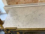 Boulle stila kumode ar bronzas aplikācijām un marmora virsmu — Napoleona III stils, Francija, ap 1860 (3566) Ļoti Liela Izmēra - Image 36
