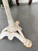 Antīks franču bistro dārza galds ar marmora virsmu — historisma stilā - antique french bistro table marble top cast iron (4829) - Image 9