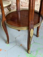 Antique Mahogany Table with Marquetry and Bronze Mounts — Louis XV Style (6723) - Image 14