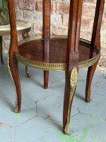 Antique Mahogany Table with Marquetry and Bronze Mounts — Louis XV Style (6723) - Image 12