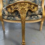 Vergoldete Rokoko-Konsole mit Rocaille-Ornamentik — Louis-XV-Stil, Frankreich, circa 1880–1920 (4412)
