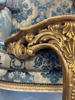 Vergoldete Rokoko-Konsole mit Rocaille-Ornamentik — Louis-XV-Stil, Frankreich, circa 1880–1920 (4412) – Bild 9