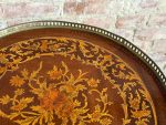 Antique Mahogany Table with Marquetry and Bronze Mounts — Louis XV Style (6723) - Image 7
