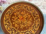 Antique Mahogany Table with Marquetry and Bronze Mounts — Louis XV Style (6723) - Image 6