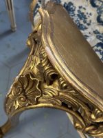 Vergoldete Rokoko-Konsole mit Rocaille-Ornamentik — Louis-XV-Stil, Frankreich, circa 1880–1920 (4412) – Bild 6