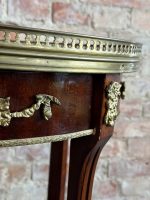 Antique Mahogany Table with Marquetry and Bronze Mounts — Louis XV Style (6723) - Image 11