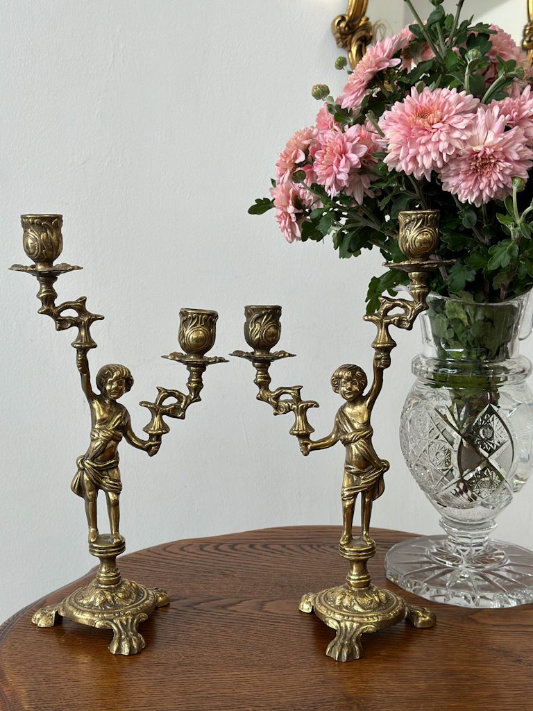 Svečturu Pāris ar Eņģeļiem, Vidēja Izmēra (5081) - Image 1