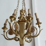 Griestu Lampa ar Enģeļiem, Vidēja Izmēra, Ļoti Smaga (4010)