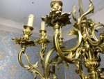 Ļoti liela izmēra, Bronzas lustra, griestu lampa ar 12 spuldzēm, ļoti smaga (435) - Image 6