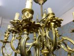 Ļoti liela izmēra, Bronzas lustra, griestu lampa ar 12 spuldzēm, ļoti smaga (435) - Image 7