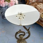 Mirror top table gilt bronze