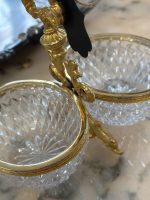 Kleines Zweiteiliges Glasgefäß mit Goldfarbenen Metalldetails (4413) – Bild 10