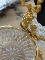 Kleines Zweiteiliges Glasgefäß mit Goldfarbenen Metalldetails (4413) – Bild 4