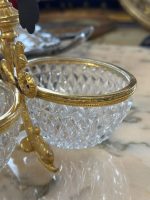 Kleines Zweiteiliges Glasgefäß mit Goldfarbenen Metalldetails (4413) – Bild 7