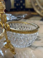 Kleines Zweiteiliges Glasgefäß mit Goldfarbenen Metalldetails (4413) – Bild 5