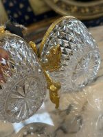 Kleines Zweiteiliges Glasgefäß mit Goldfarbenen Metalldetails (4413) – Bild 11