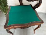 Table de jeu ouvrante avec plateau en feutre vert et décor sculpté — Style Louis XV, France, vers 1860-1890 – Image 19