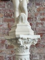 Hvidt sæt: engel (kerub) figurformet lampe + korintisk søjle (6739) - Billede 12