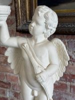 Hvidt sæt: engel (kerub) figurformet lampe + korintisk søjle (6739) - Billede 8