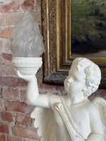 Hvidt sæt: engel (kerub) figurformet lampe + korintisk søjle (6739) - Billede 6