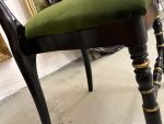 krēsls viegls pēc svara, zaļš audums, melns karkass (6112) - Image 13