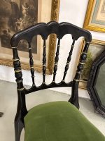 krēsls viegls pēc svara, zaļš audums, melns karkass (6112) - Image 6