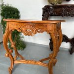 Antique hand-carved wooden console table in Louis XV style