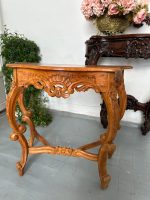 Antique hand-carved wooden console table in Louis XV style