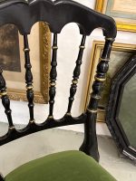 krēsls viegls pēc svara, zaļš audums, melns karkass (6112) - Image 8